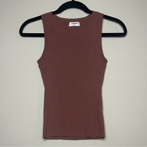 Workshop Clothing Ribbed Tank Top - Mauve Brown